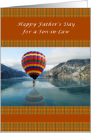 Happy Father’s Day for a Son-in-Law, Hot Air Balloon in Alaska card