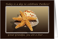 Happy Father’s Day for a Great Grandfather, You are a Star card