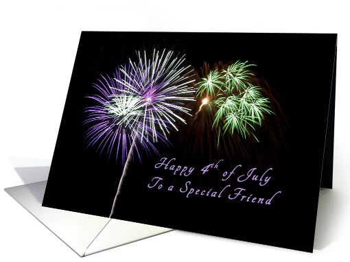 Happy Independence Day to a Special Friend, Fireworks card (1255268)