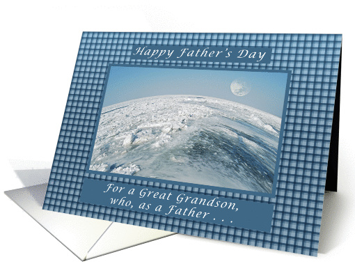 Happy Father's Day for a Great Grandson, Global view of Earth card