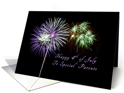 Happy Independence Day to a Special Parents, Fireworks card (1258530)