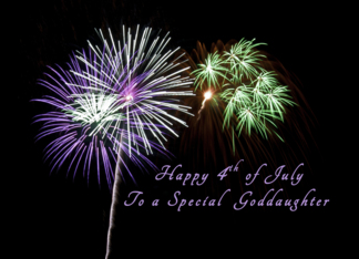 Happy Independence Day to a Special Goddaughter, Fireworks