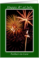 Happy 4th of July, Fireworks for a Father-in-Law card