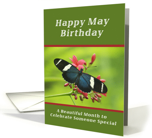 Happy May Birthday, Butterfly card (1263178)