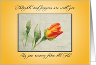 Recover quickly from Your Flu, Yellow & Orange Roses card