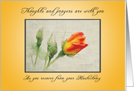 Recover quickly from Your Mastectomy, Orange Roses card