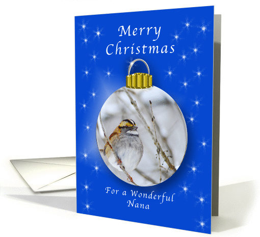 Season's Greetings for a Nana, Sparrow Ornament card (1266820)