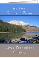 Get Well Soon Card, From Liver Transplant Surgery, Mountain Lake card