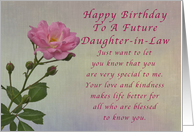 Happy Birthday Daughter-in-Law to Be, Simple Pink rose card
