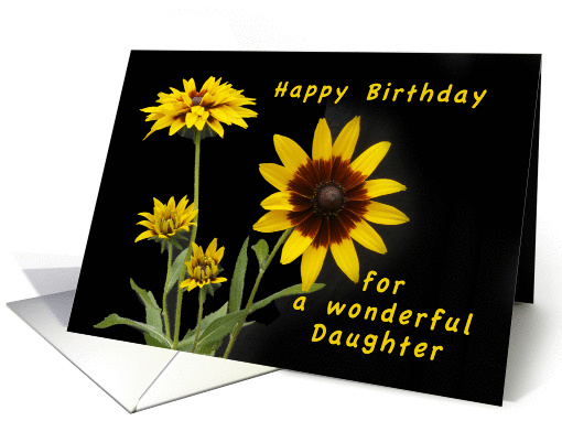 Happy Birthday Daughter, Rudbeckia flowers card (1295354)