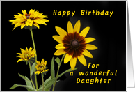 Happy Birthday Daughter, Rudbeckia flowers card