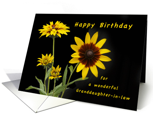 Happy Birthday Granddaughter-in-Law, Rudbeckia flowers card (1295434)
