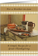 Happy Thanksgiving, Brother-in-Law, Recipe of Thanksgiving card