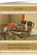 Happy Thanksgiving, For My Father, Recipe of Thanksgiving card