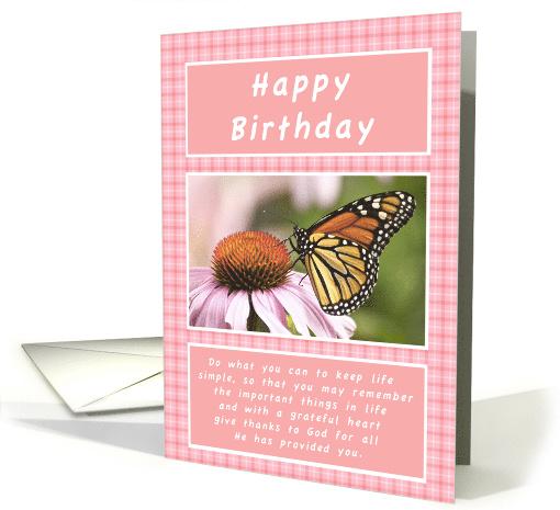 Happy Birthday, Monarch Butterfly card (1303676)