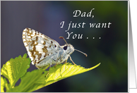 Dad, Just Want You to Get Well Soon, grizzled butterfly card
