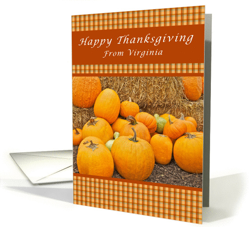 Happy Thanksgiving, From Virginia, Pumpkins card (1317624)