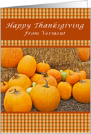 Happy Thanksgiving, From Vermont, Pumpkins card