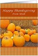 Happy Thanksgiving, From Utah, Pumpkins card
