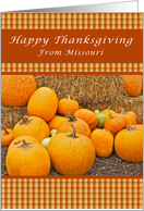 Happy Thanksgiving, From Missouri, Pumpkins card