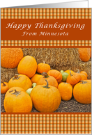 Happy Thanksgiving, From Minnesota, Pumpkins card