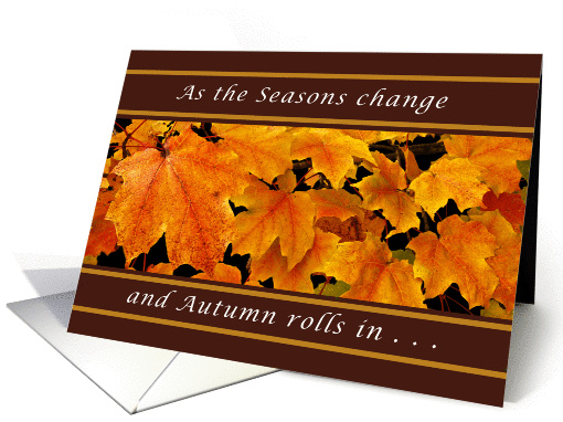 Autumn Birthday, Maple Leaves card (1318046)