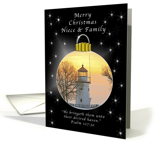 Merry Christmas Niece & Family, The Light Above card (1325320)