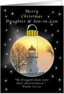 Merry Christmas Daughter & Son-in-Law, The Light Above card