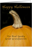 Happy Halloween for a Great Grandparents, Pumpkin card