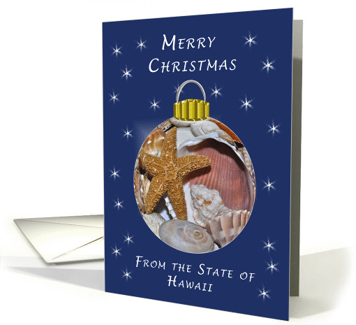 Merry Christmas from Hawaii, Sea Shells Ornament card (1327726)