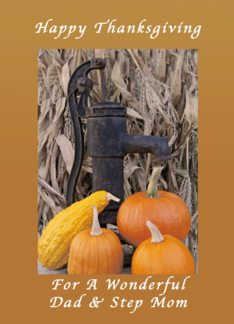 Thanksgiving Day for a Dad & Step Mom, Bountiful Supply