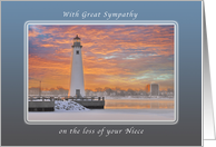 Sympathy on the Loss of Your Niece , Detroit Light card