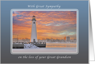 Sympathy on the Loss of Your Great Grandson , Detroit Light card