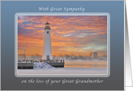 Sympathy on the Loss of Your Great Grandmother , Detroit Light card