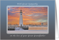 Sympathy on the Loss of Your Great Grandfather , Detroit Light card