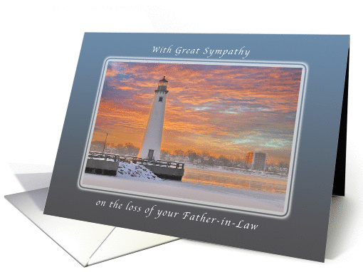 Sympathy on the Loss of Your Father-in-Law, Detroit Light card
