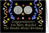 Double-Nickel Birthday Celebration card