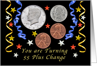 Happy 57th Birthday, Coins card