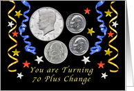 Happy 75th Birthday, Coins card