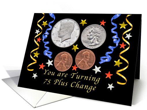 Happy 77th Birthday, Coins card (1338724)