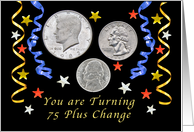 Happy 80th Birthday, Coins card