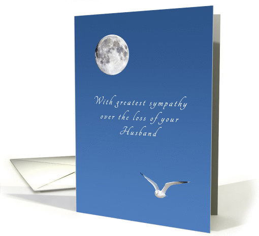 Sympathy on the Loss of Your Husband, Bird and Moon card (1346824)