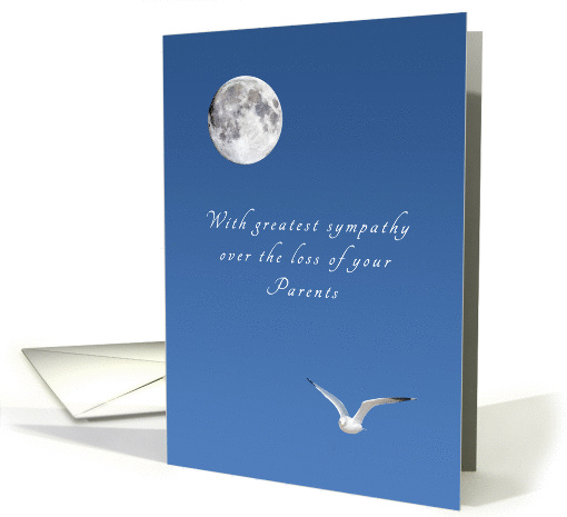 Sympathy on the Loss of Your Parents, Bird and Moon card (1346832)