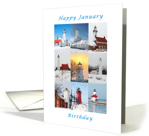 Happy January Birthday card (1348948)