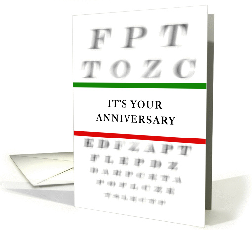 It's Your Anniversary, Eye Test Chart card (1354450)
