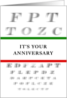 It’s Your Anniversary, Eye Test Chart card