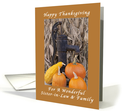 Thanksgiving Day for a Sister-in-Law & Family card (1409262)
