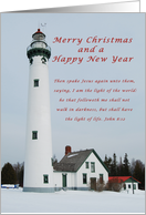 Merry Christmas Lighthouse card