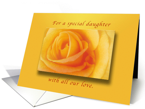 Happy Birthday Special Daughter Yellow Rose card (956521)