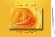 Happy Birthday Special Daughter Yellow Rose card